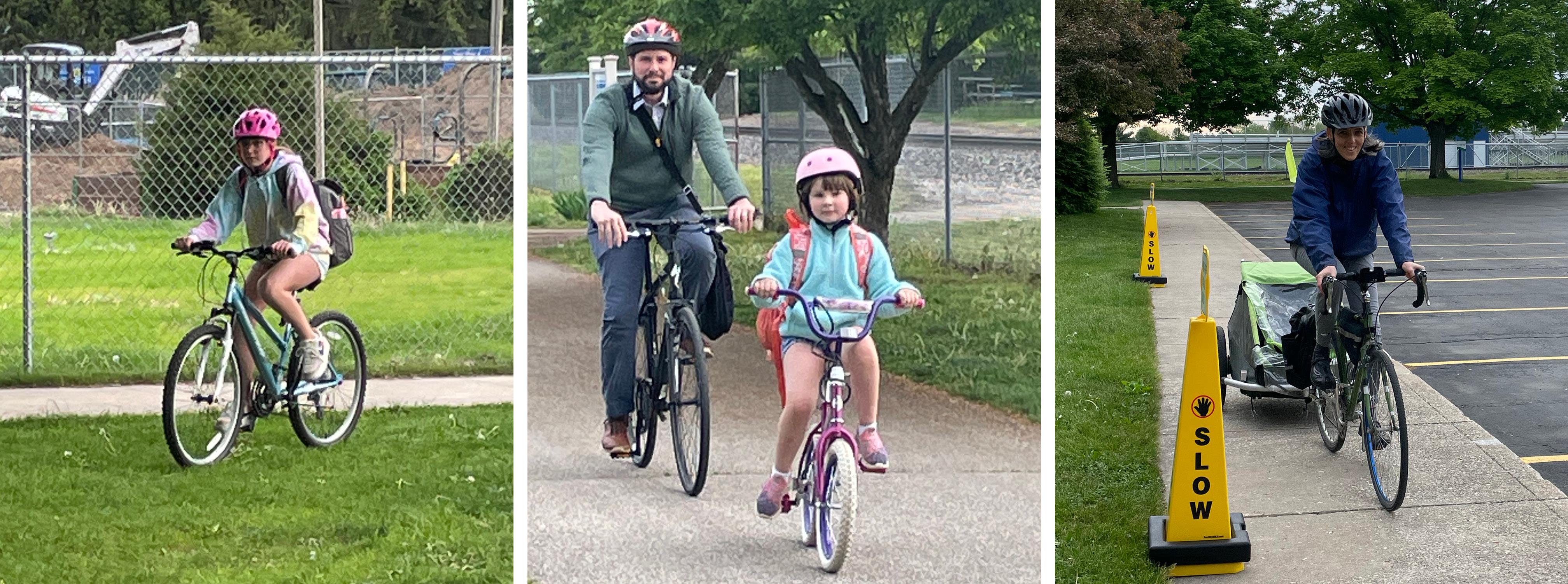private school encourages movement through riding bikes to school 
